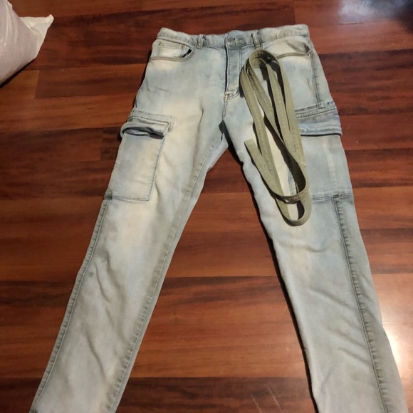 MNML Size 32 Denim Cargo Joggers - Picture 2 of 5